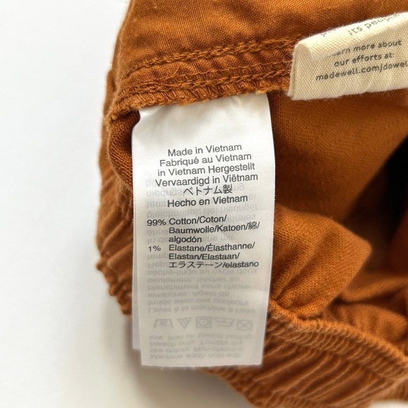 Madewell Camp Shorts Burnt Sienna Orange High Waisted, Size Small - Picture 12 of 13